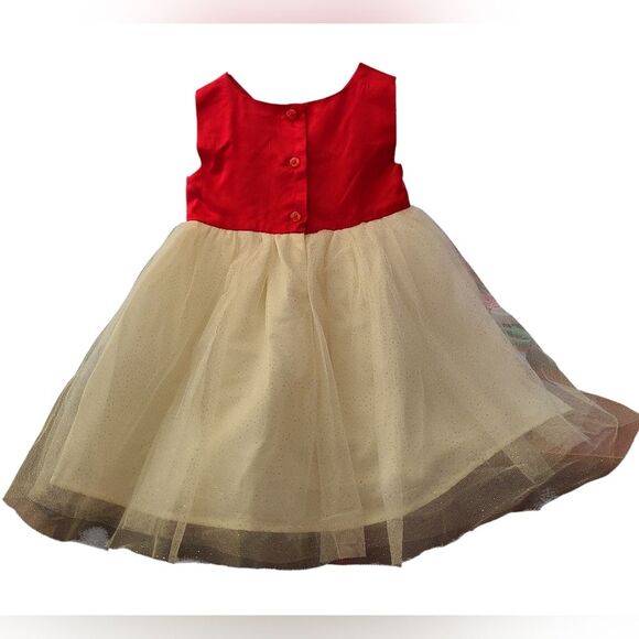 Blueberi Boulevard Baby Girls Red Holiday Dress & White Fur Coat 2T NWOT - Picture 2 of 7